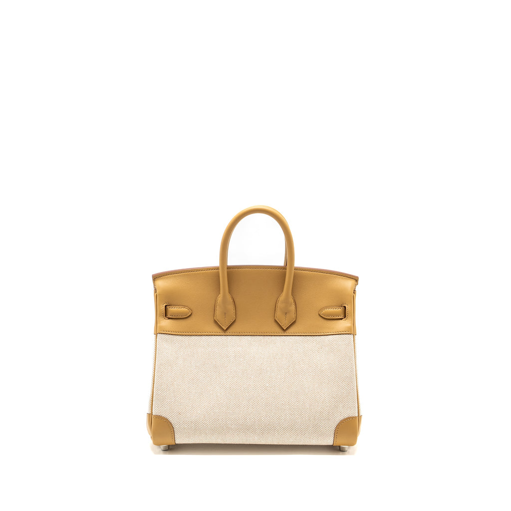 HERMES BIRKIN 25 TOILE SWIFT/CANVAS BISCUIT SHW