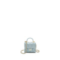 CHANEL TOP HANDLE MINI FLAP BAG LAMBSKIN LIGHT BLUE LGHW