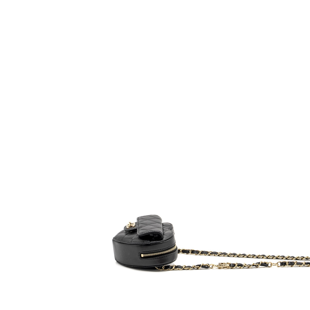 CHANEL 22S HEART BELT BAG LAMBSKIN BLACK LGHW