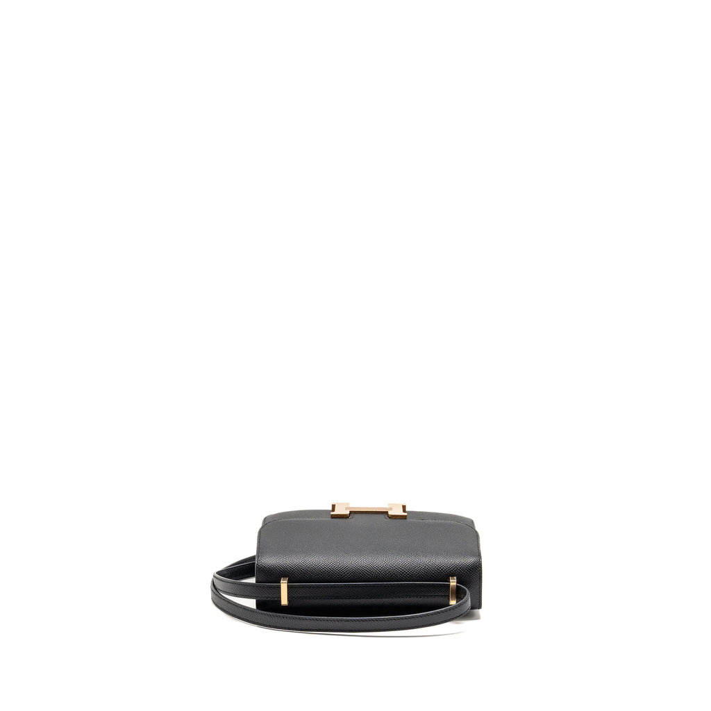 HERMES MINI CONSTANCE EPSOM BLACK RGHW