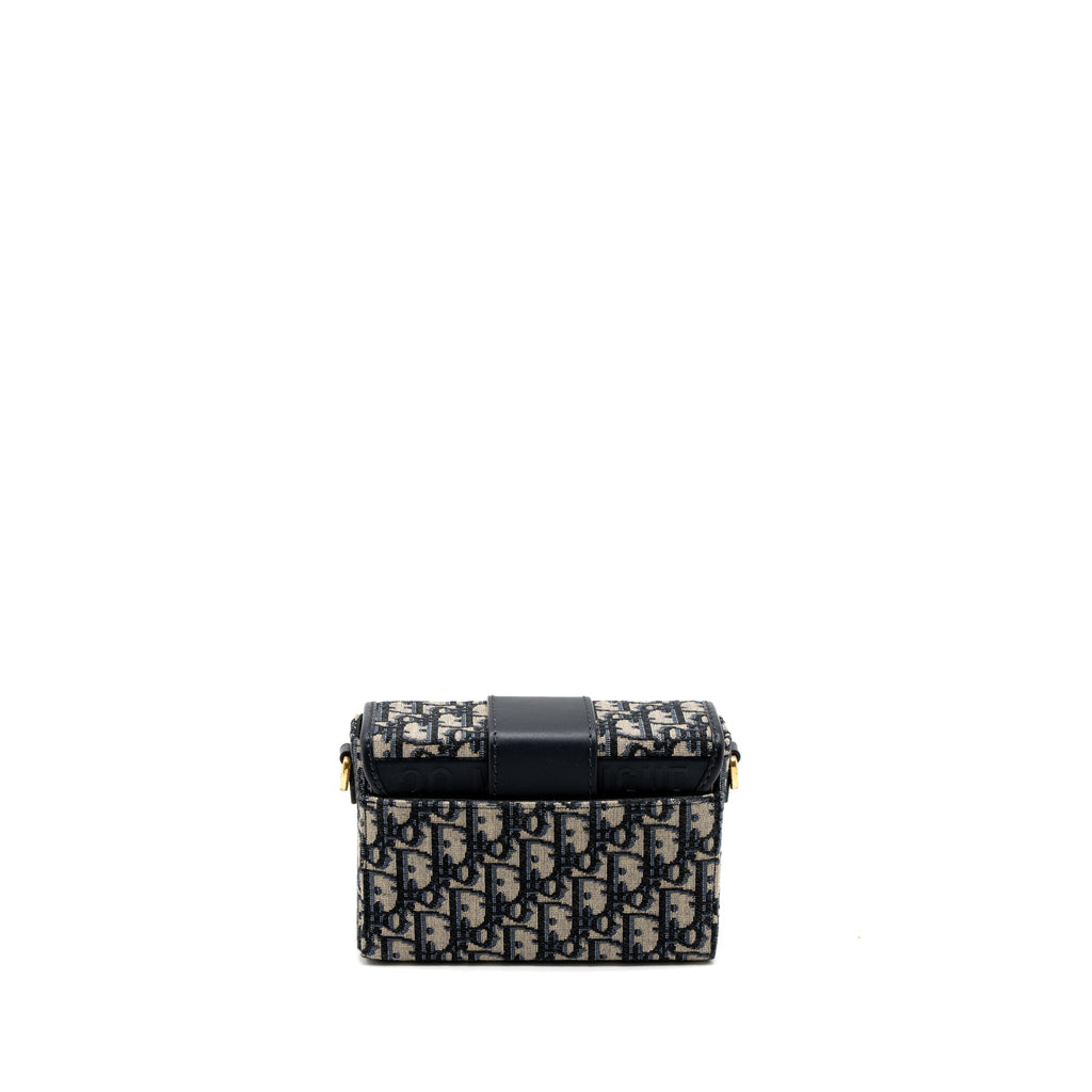 DIOR 30 MONTAIGNE BOX BAG BLUE DIOR OBLIQUE JACQUARD GHW