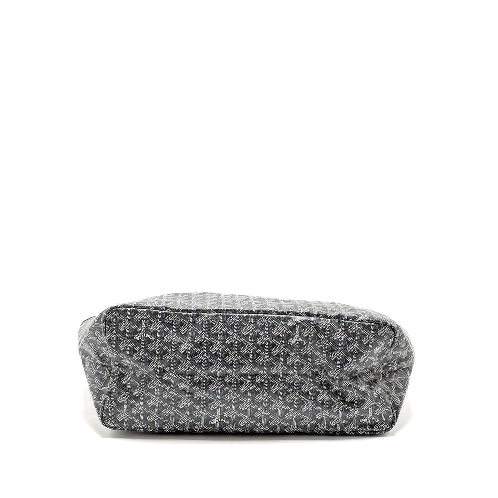GOYARD SAINT LOUIS PM TOTE BAG GOAYRDINE CANVAS/CALFSKIN GREY SHW