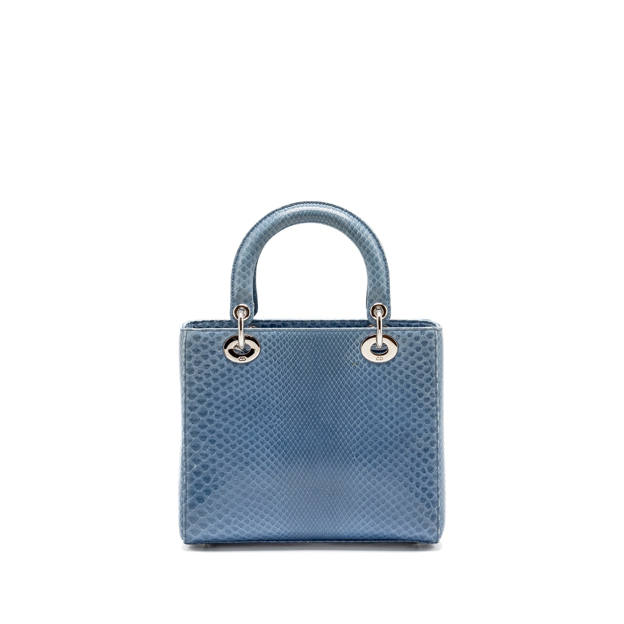 DIOR MEDIUM LADY DIOR PYTHON BLUE SHW
