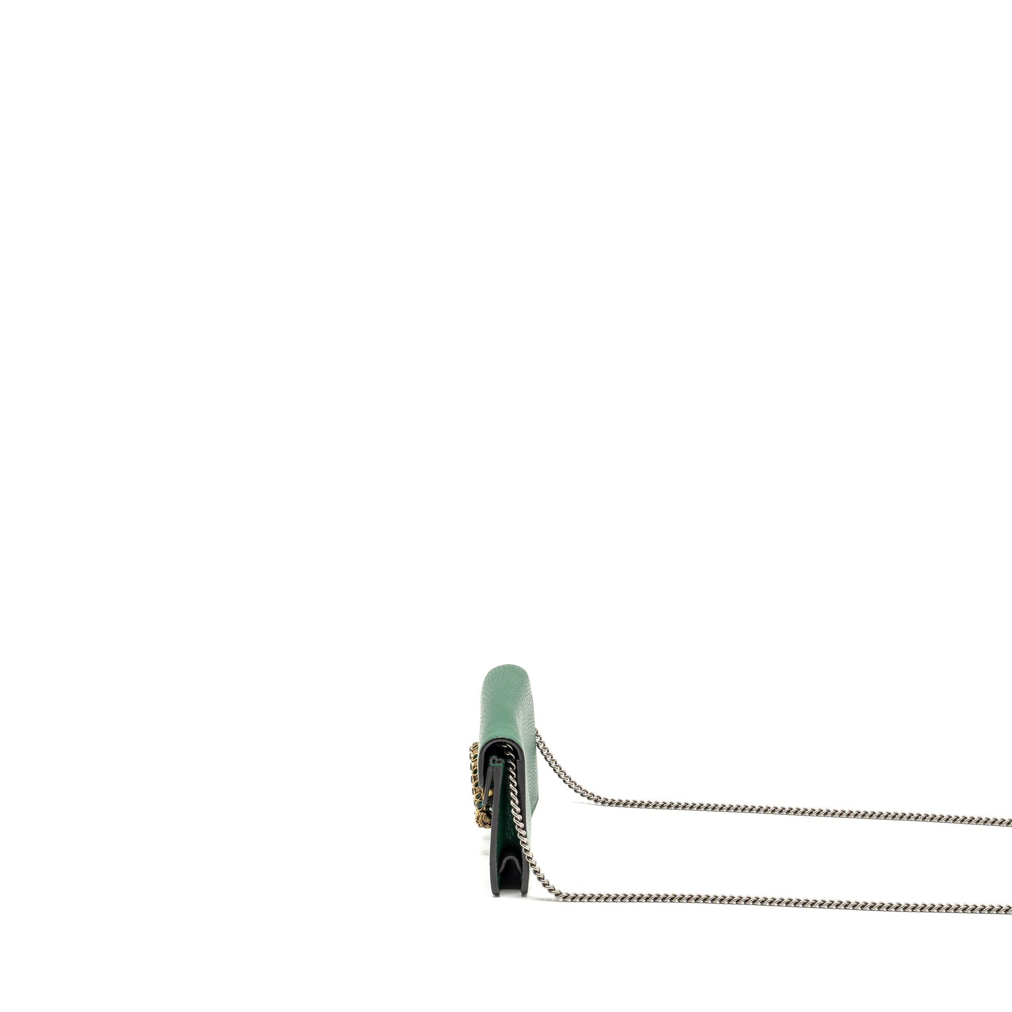 GUCCI SUPER MINI DIONYSUS CALFSKIN GREEN GHW