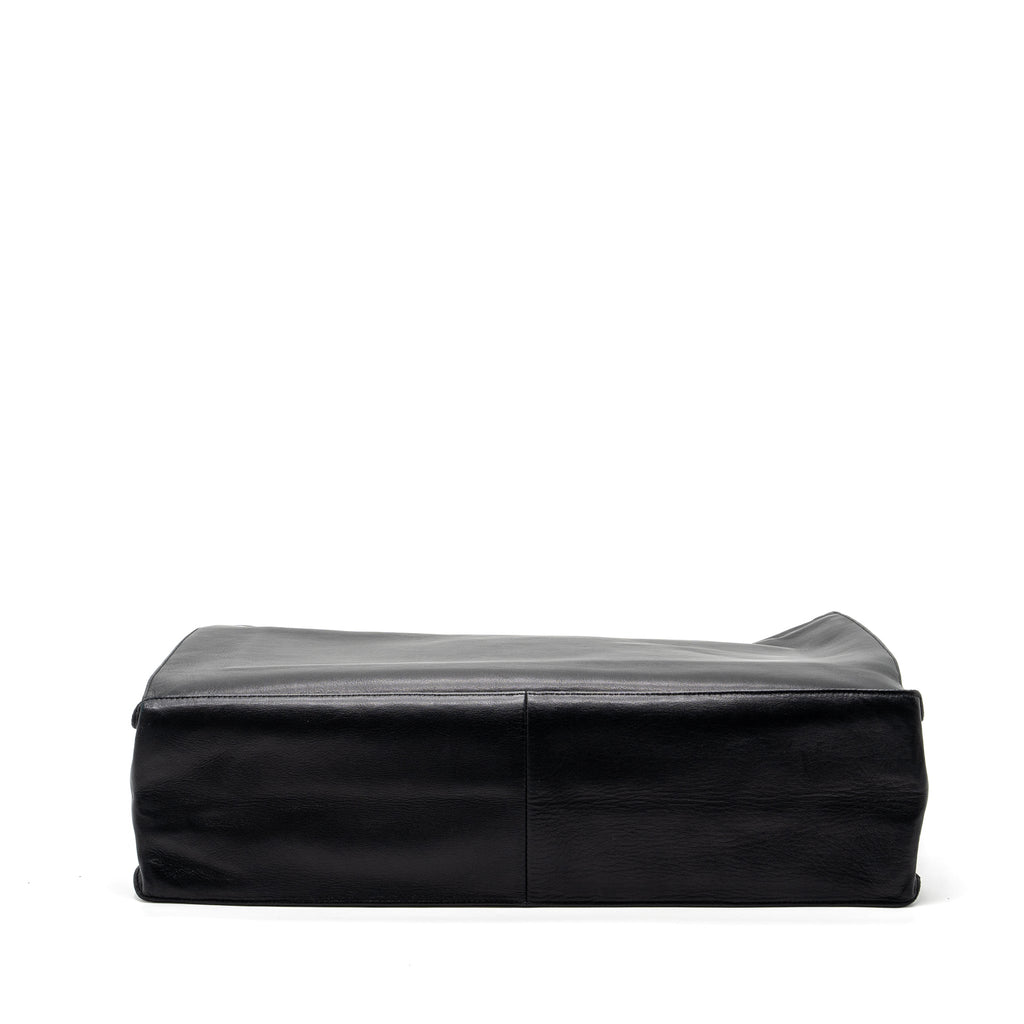 CHANEL VINTAGE TOTE BAG CALFSKIN BLACK GHW