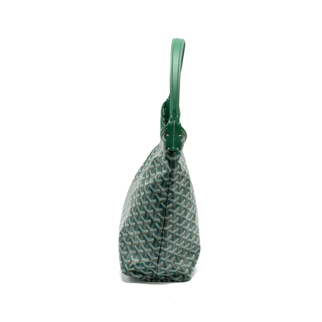 GOYARD BOHEME HOBO BAG GOYARDLINE CANVAS / CALFSKIN GREEN SHW