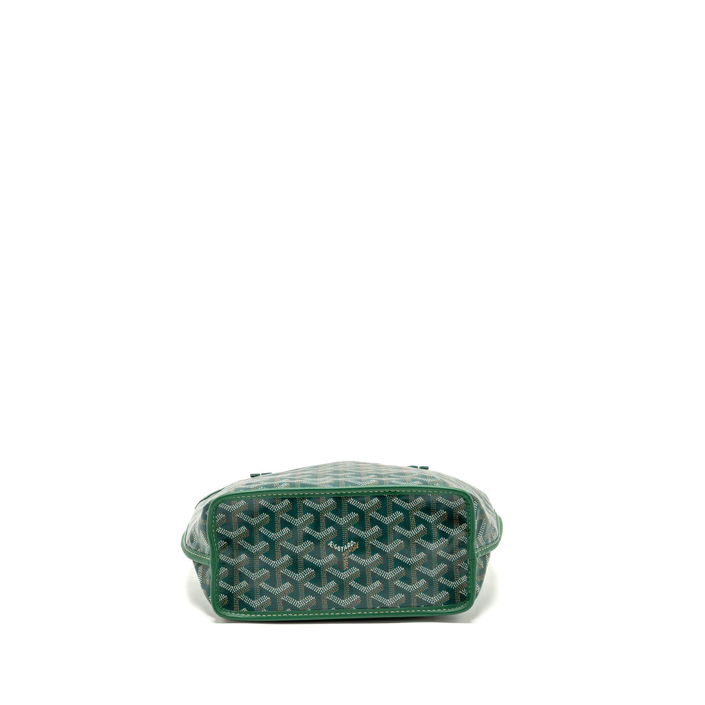 GOYARD MINI ANJOU TOTE BAG GOYARDLINE CANVAS GREEN SHW