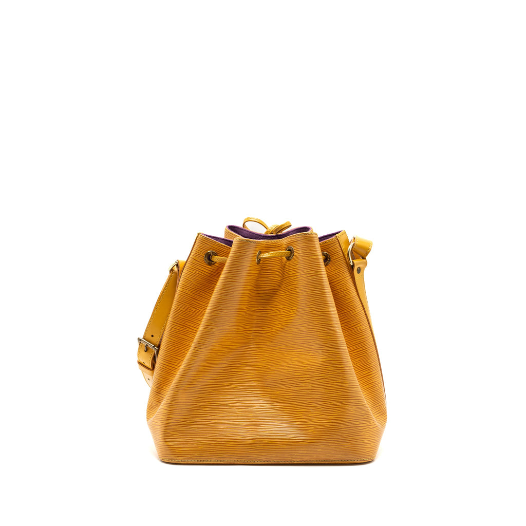 LOUIS VUITTON VINTAGE PETIT NOE EPI YELLOW GHW