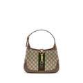 GUCCI JACKIE 1961 SMALL SHOULDER BAG GG SUPREME CANVAS /CALFSKIN BROWN/MULTICOLOUR GHW