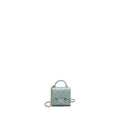 CHANEL TOP HANDLE MINI FLAP BAG LAMBSKIN LIGHT BLUE LGHW