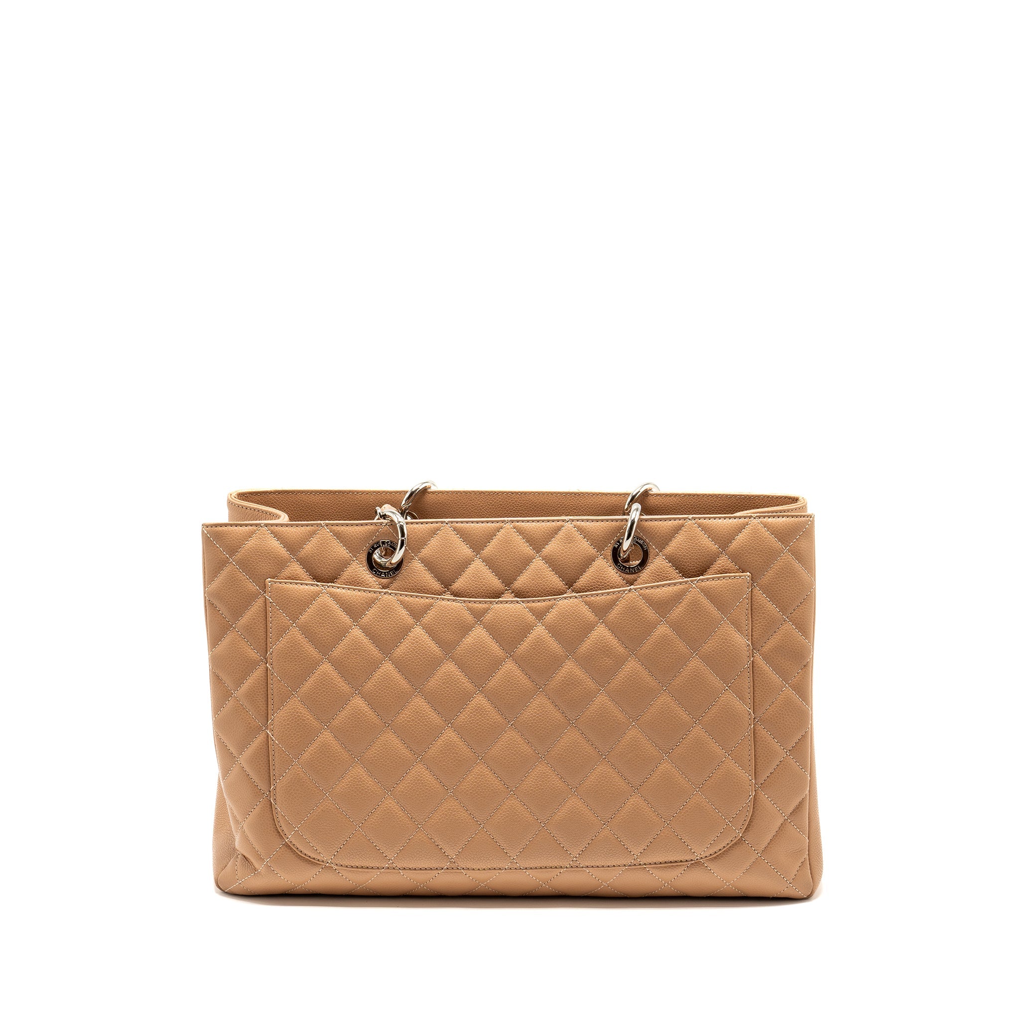 CHANEL XL GRAND SHOPPING TOTE BAG CAVIAR DARK BEIGE SHW