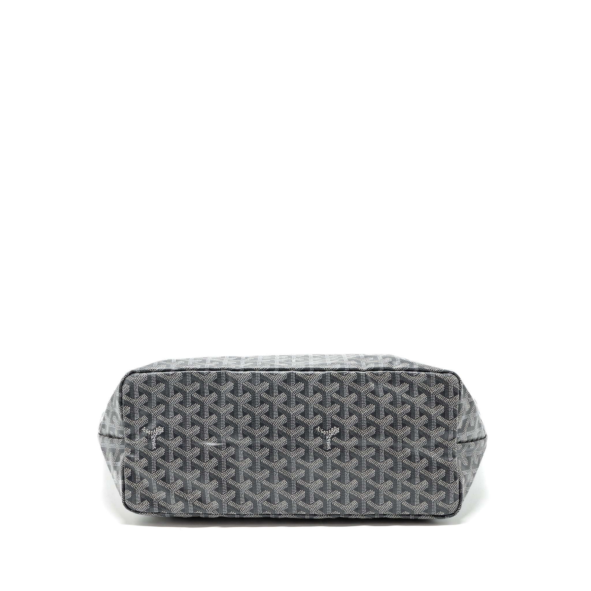 GOYARD SAINT LOUIS PM TOTE BAG CANVAS/ CALFSKIN GREY SHW
