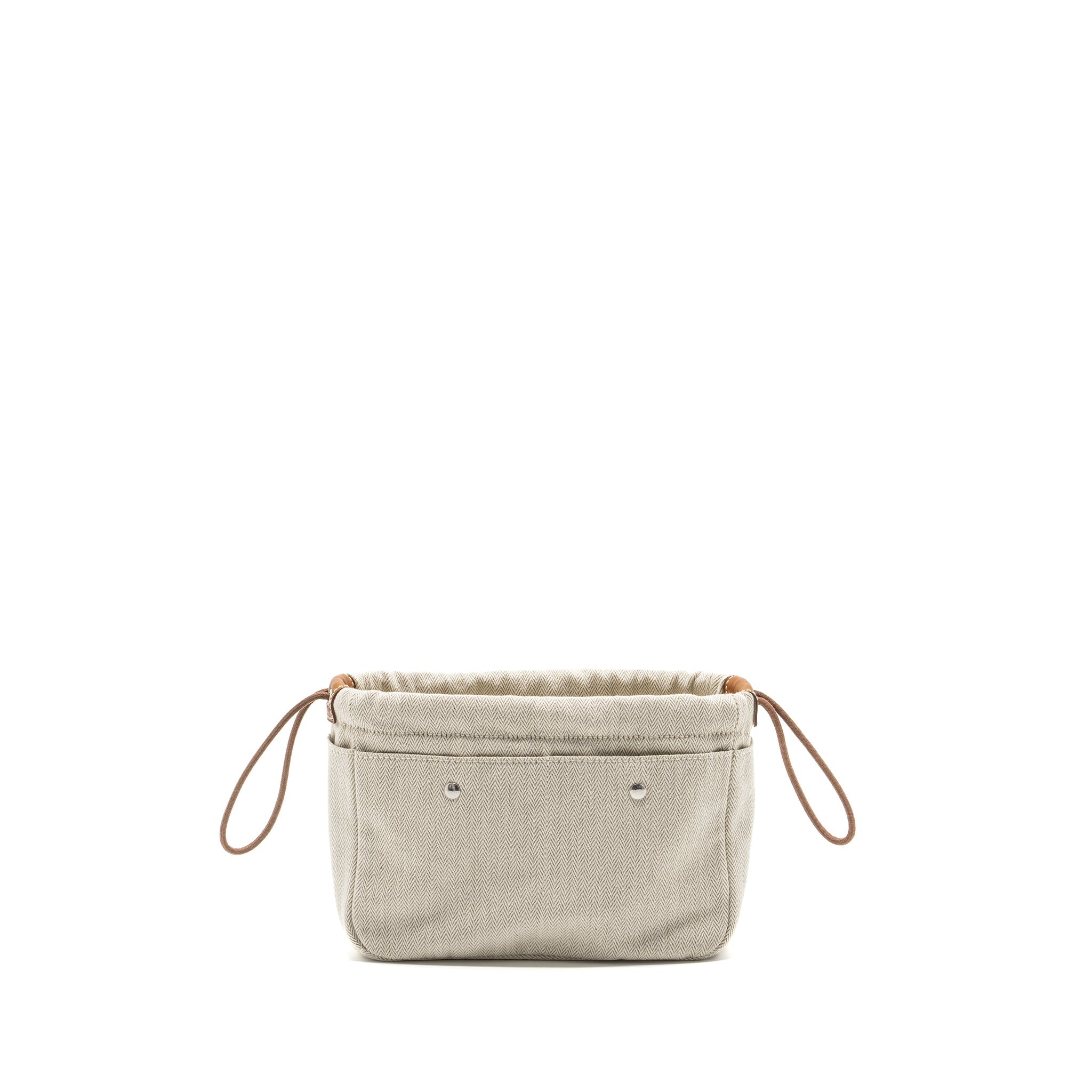 HERMES FOURBI 20 POUCH CANVAS / BARENIA CALFSKIN NATURAL/FAUVE SHW