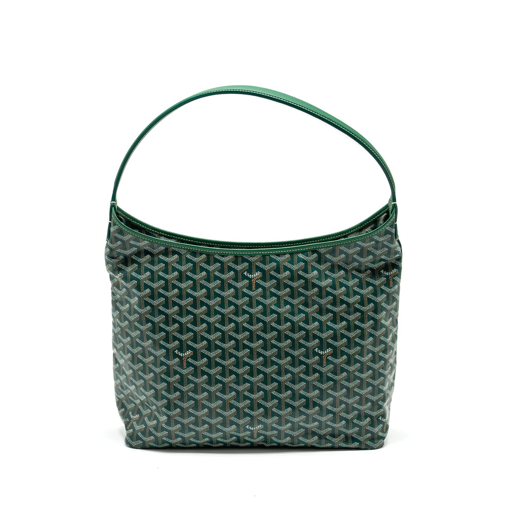 GOYARD BOHEME HOBO BAG GOYARDLINE CANVAS / CALFSKIN GREEN SHW
