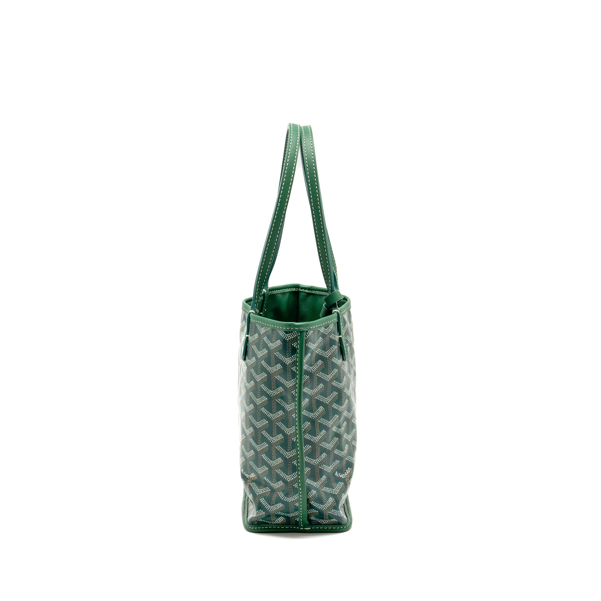 GOYARD MINI ANJOU TOTE BAG GOYARDLINE CANVAS GREEN SHW