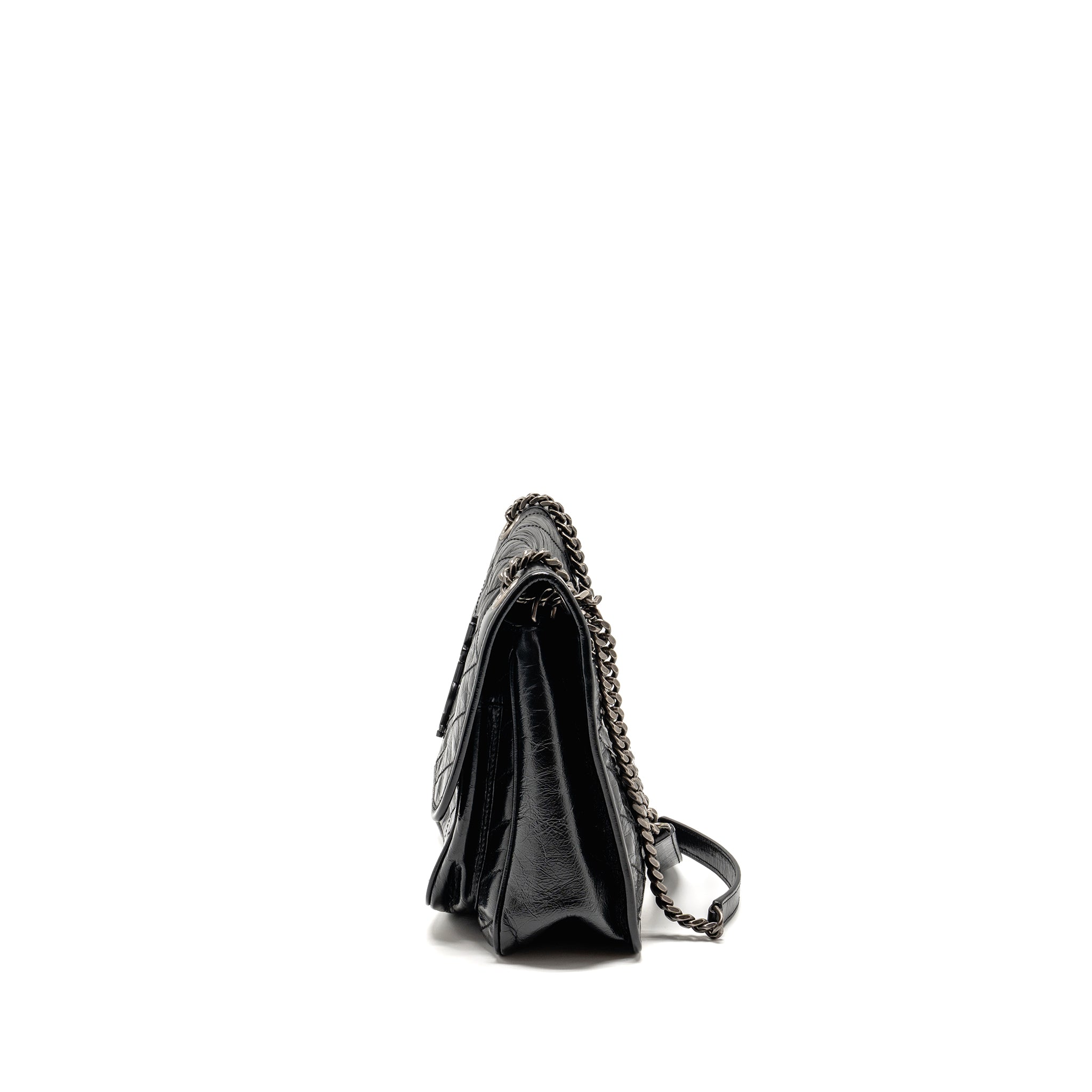 SAINT LAURENT/YSL MEDIUM NIKI CHAIN BAG VINTAGE CALFSKIN BLACK SHW