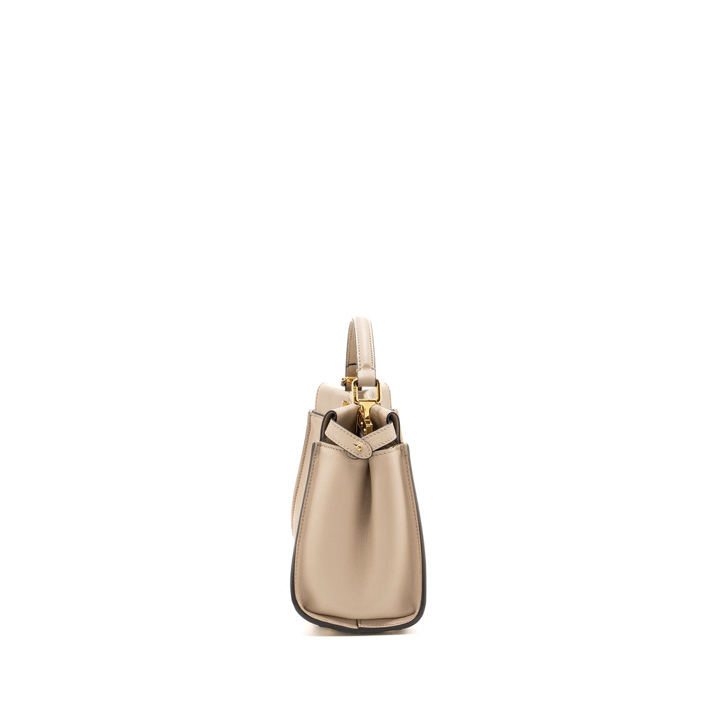 FENDI PEEKABOO MINI CALFSKIN BEIGE GHW