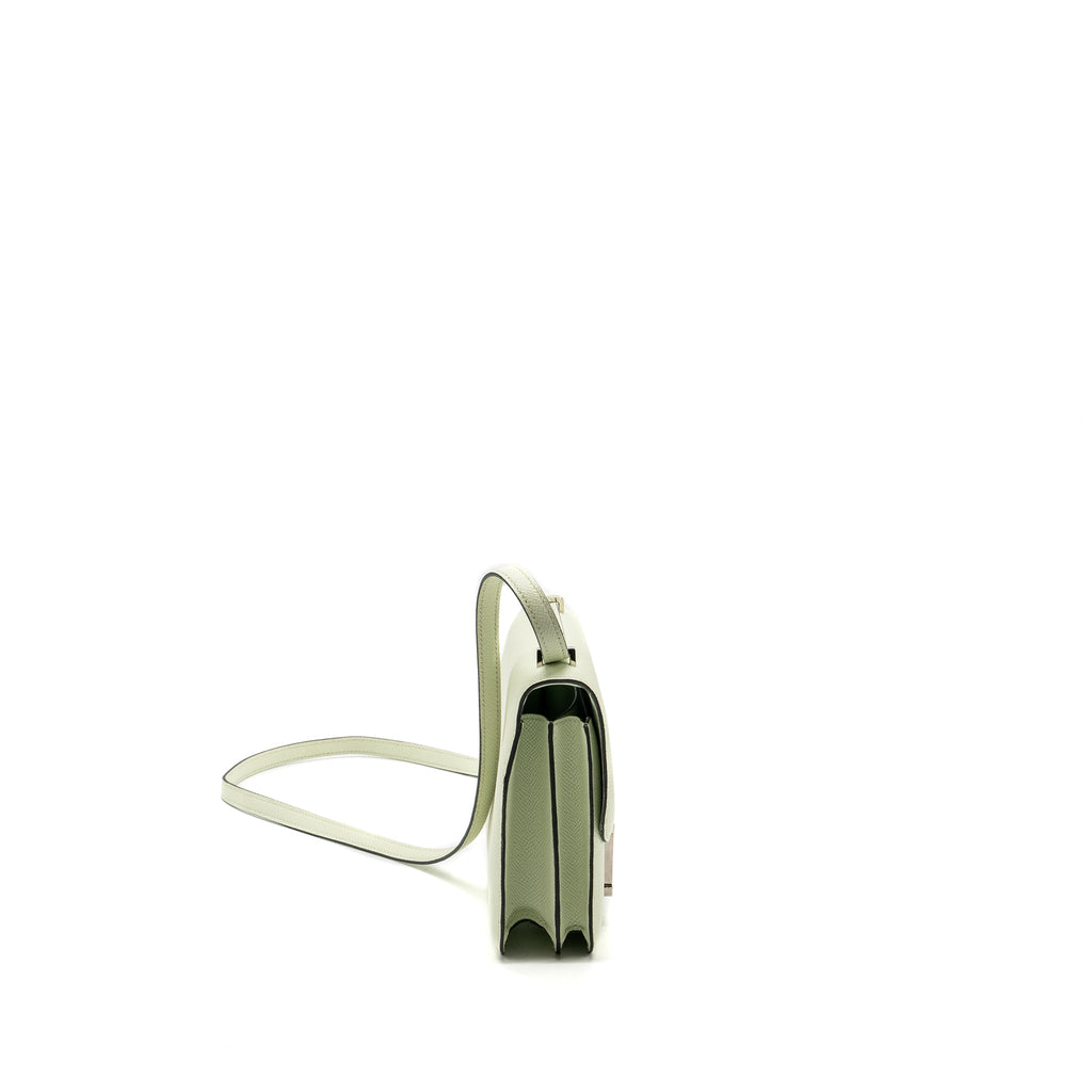 HERMES MINI CONSTANCE EPSOM VERT FIZZ SHW