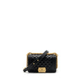 CHANEL SMALL BOY BAG CAVIAR BLACK GHW (MICROCHIP)