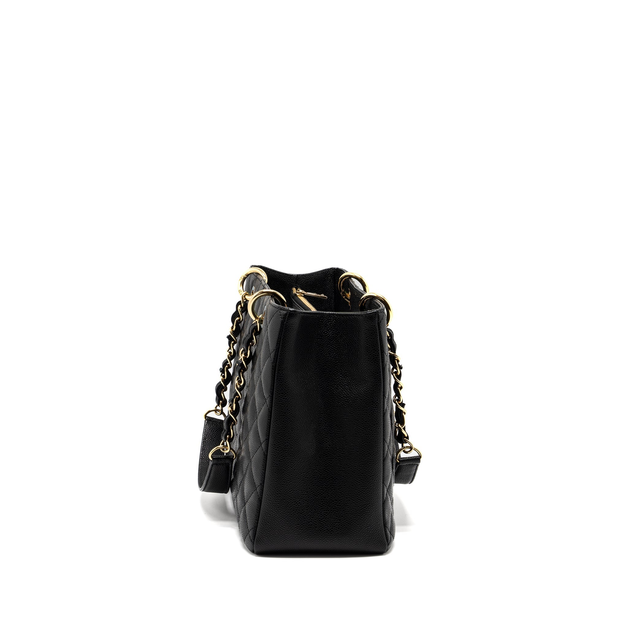 CHANEL GRAND SHOPPING TOTE BAG CAVIAR BLACK GHW