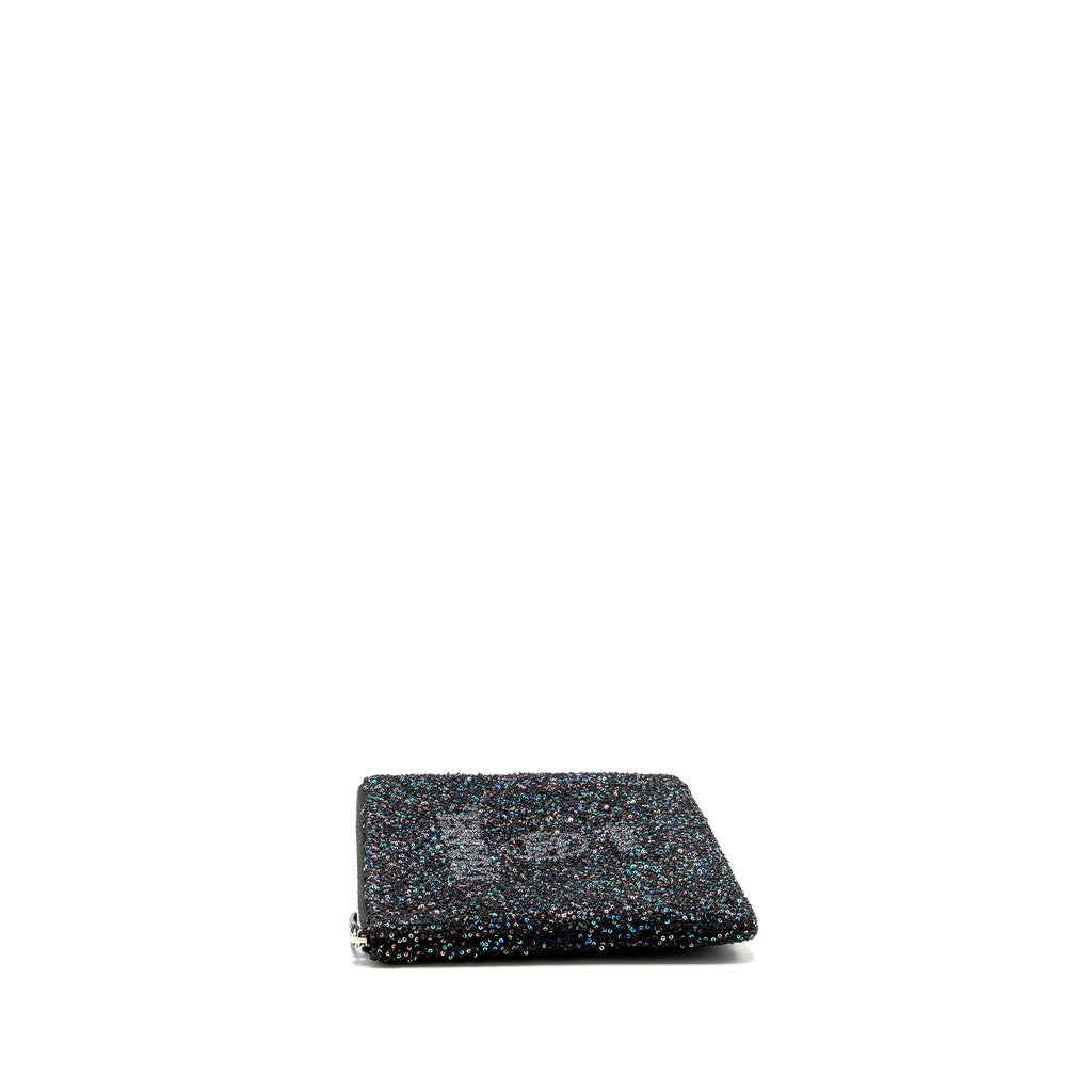 CHANEL 20A DEAUVILLE POUCH SEQUINS/CALFSKIN BLACK/MULTICOLOUR SHW