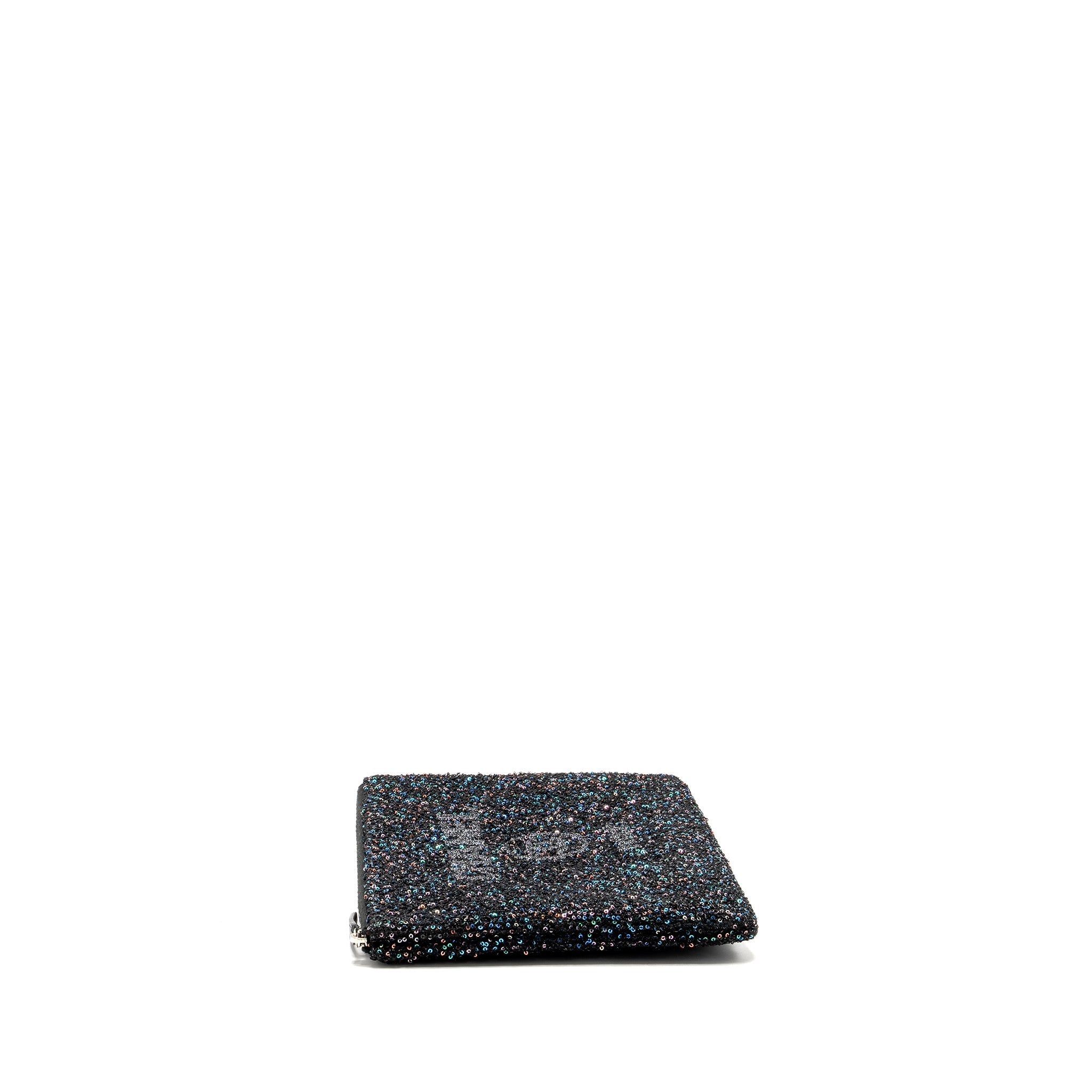 CHANEL 20A DEAUVILLE POUCH SEQUINS/CALFSKIN BLACK/MULTICOLOUR SHW