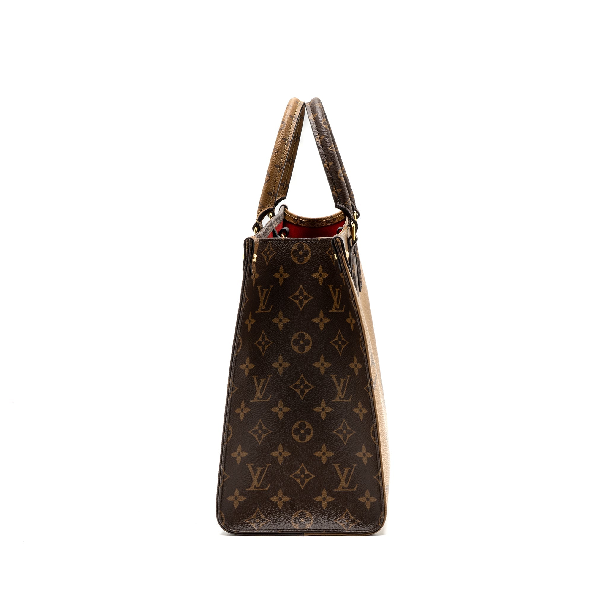 LOUIS VUITTON ONTHEGO MM MONOGRAM REVERSE CANVAS GHW