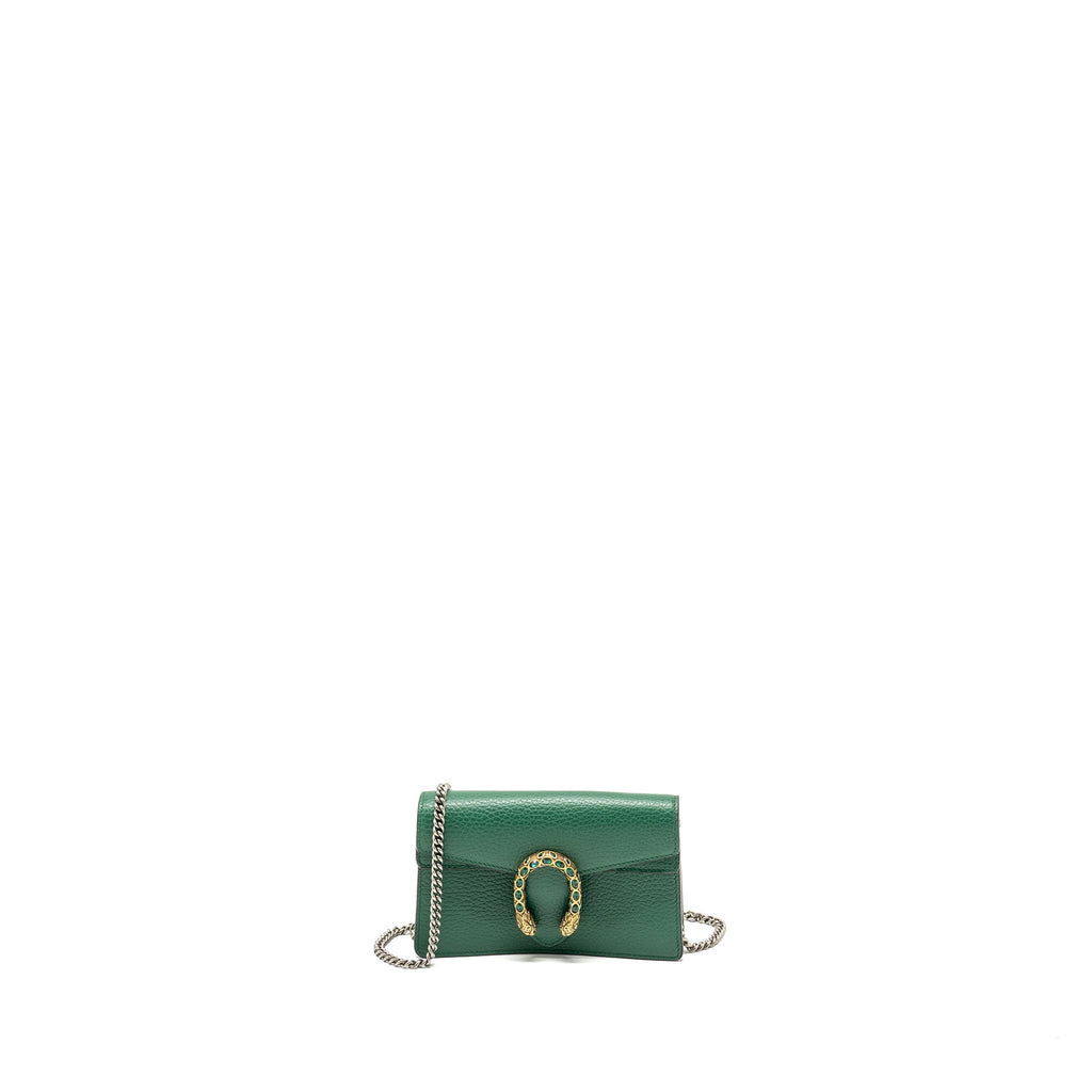 GUCCI SUPER MINI DIONYSUS CALFSKIN GREEN GHW