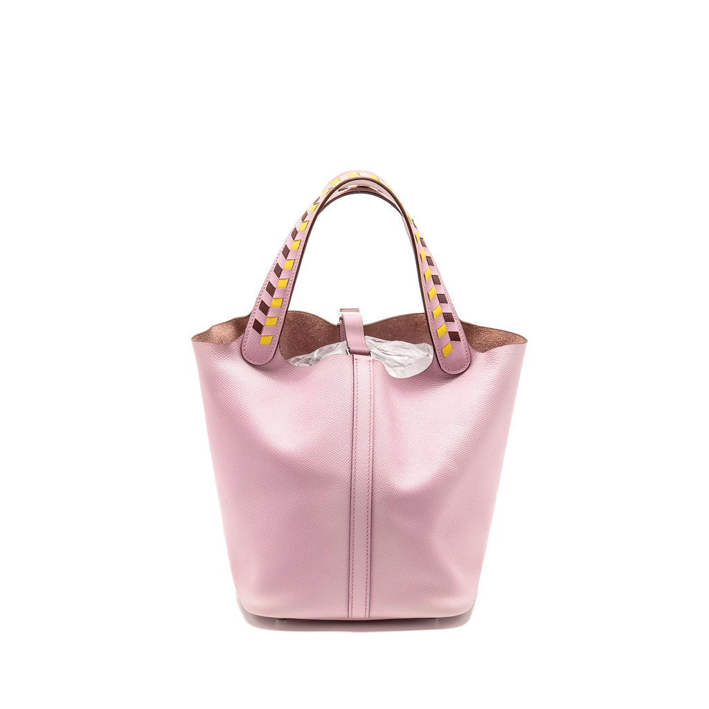 HERMES PICOTIN 22 LOCK BAG MULTICOLOUR HANDLE EPSOM MAUVE SYLVESTRE SHW