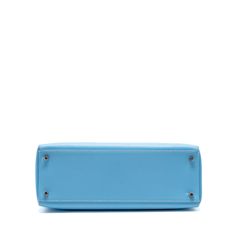 HERMES KELLY 35 EPSOM 7N BLUE CELESTE SHW