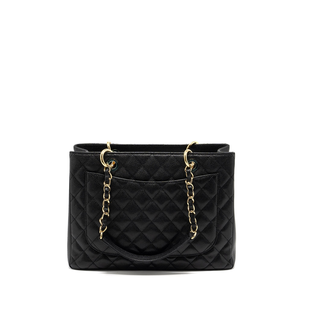 CHANEL GRAND SHOPPING TOTE BAG CAVIAR BLACK GHW