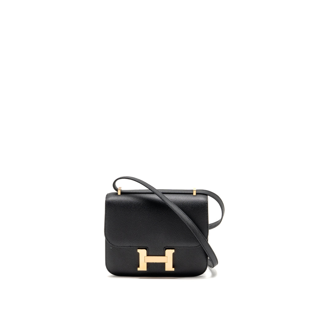 HERMES MINI CONSTANCE EPSOM BLACK RGHW