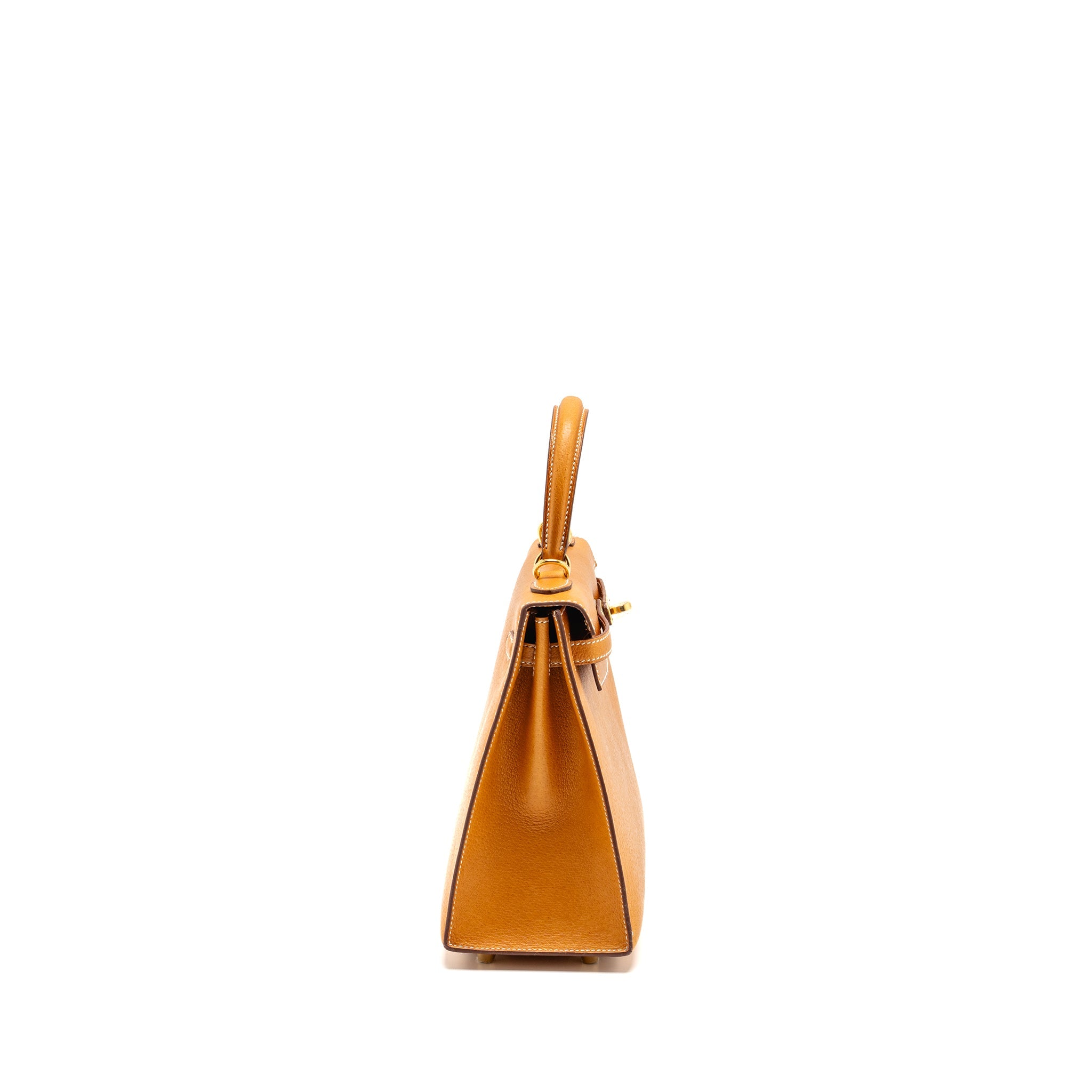 HERMES KELLY 25 PEAU DE PORC TOFFEE GHW