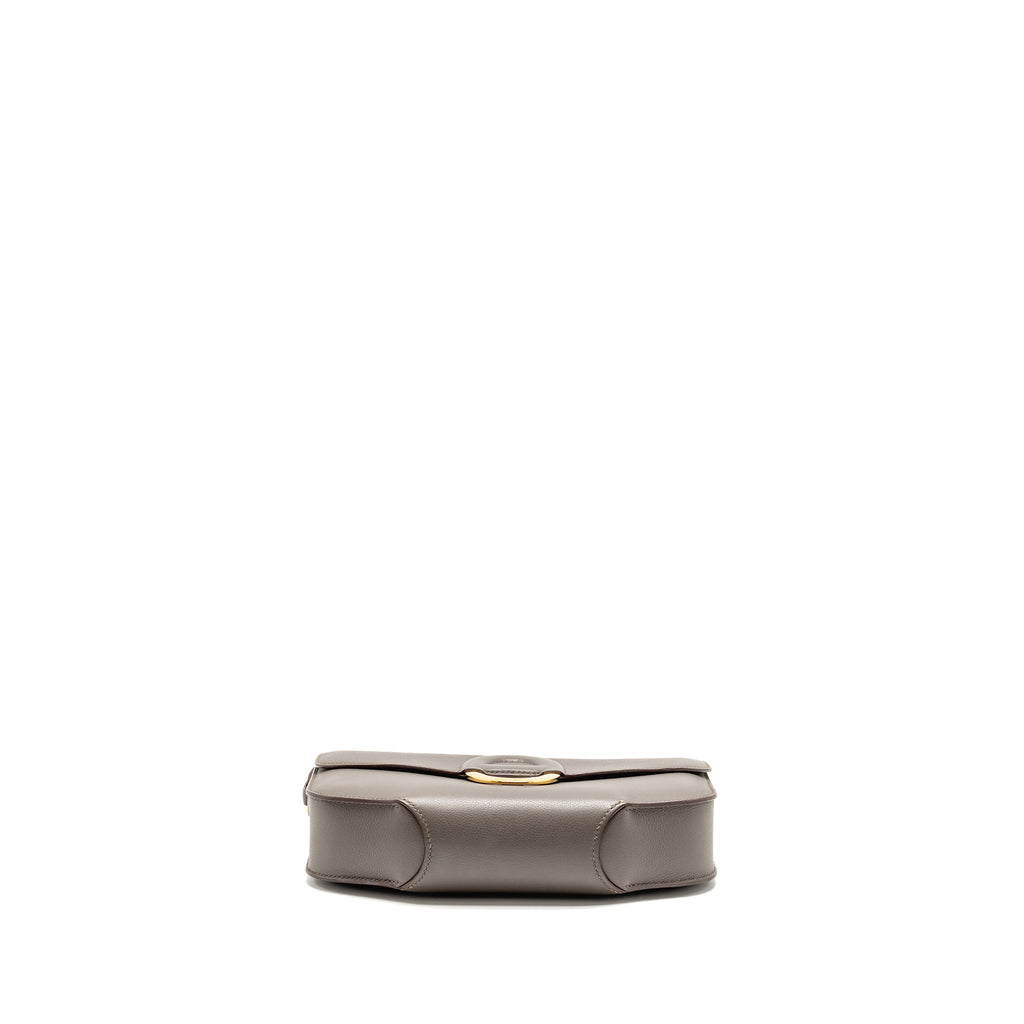 HERMES CHERCHE-MIDI SHOULDER BAG 8F GRIS ETAIN GHW