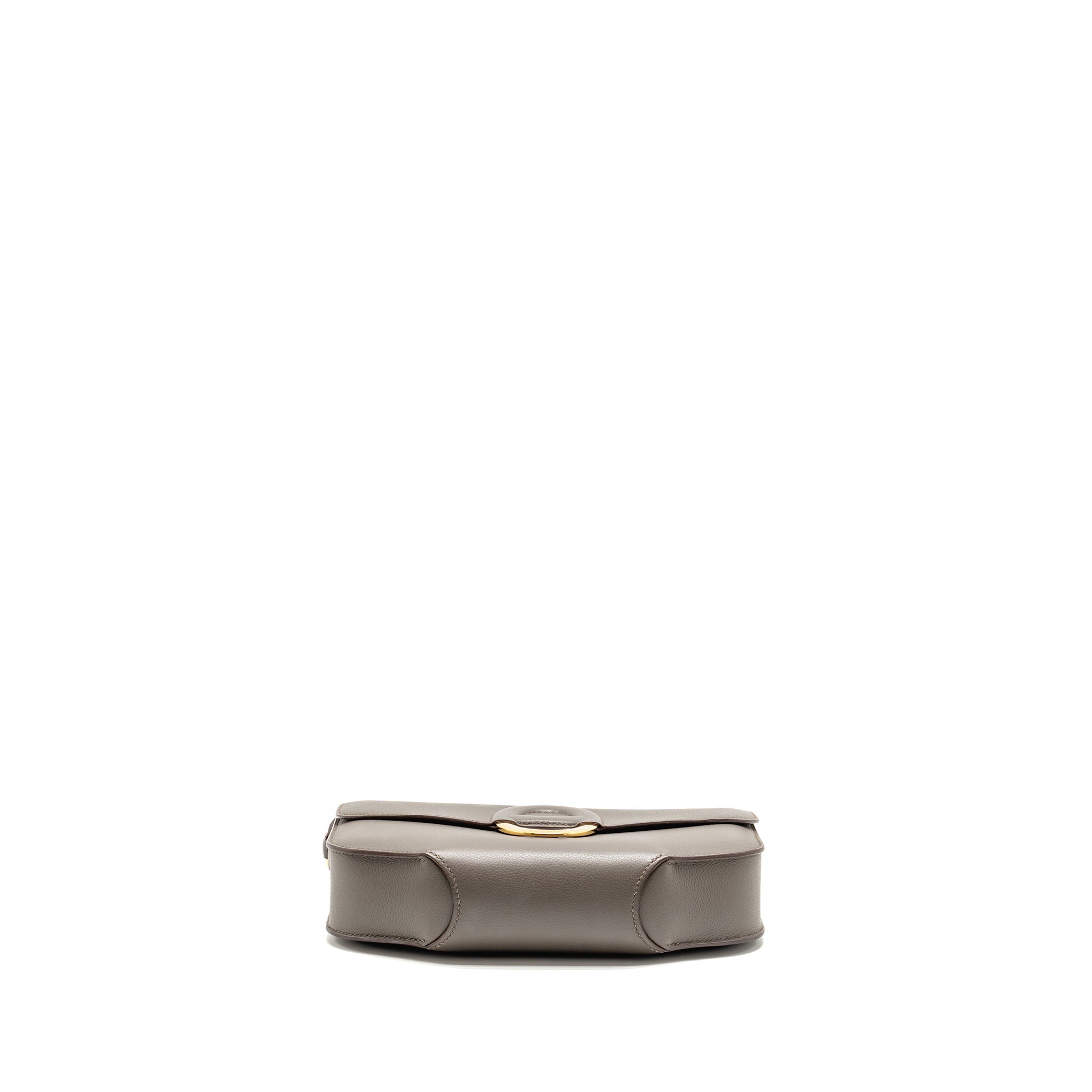 HERMES CHERCHE-MIDI SHOULDER BAG 8F GRIS ETAIN GHW