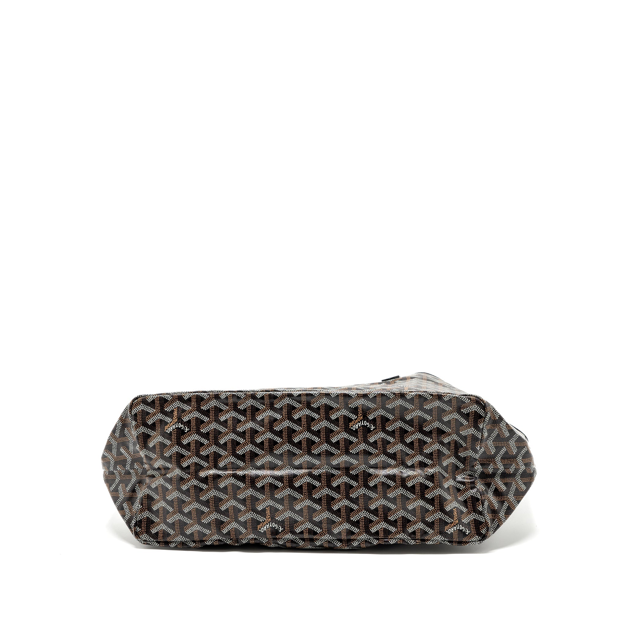 GOYARD SAINT LOUIS PM TOTE BAG GOYARDLINE CANVAS BLACK SHW