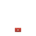 CHANEL BOY FLAP CARD HOLDER CAVIAR RED SHW