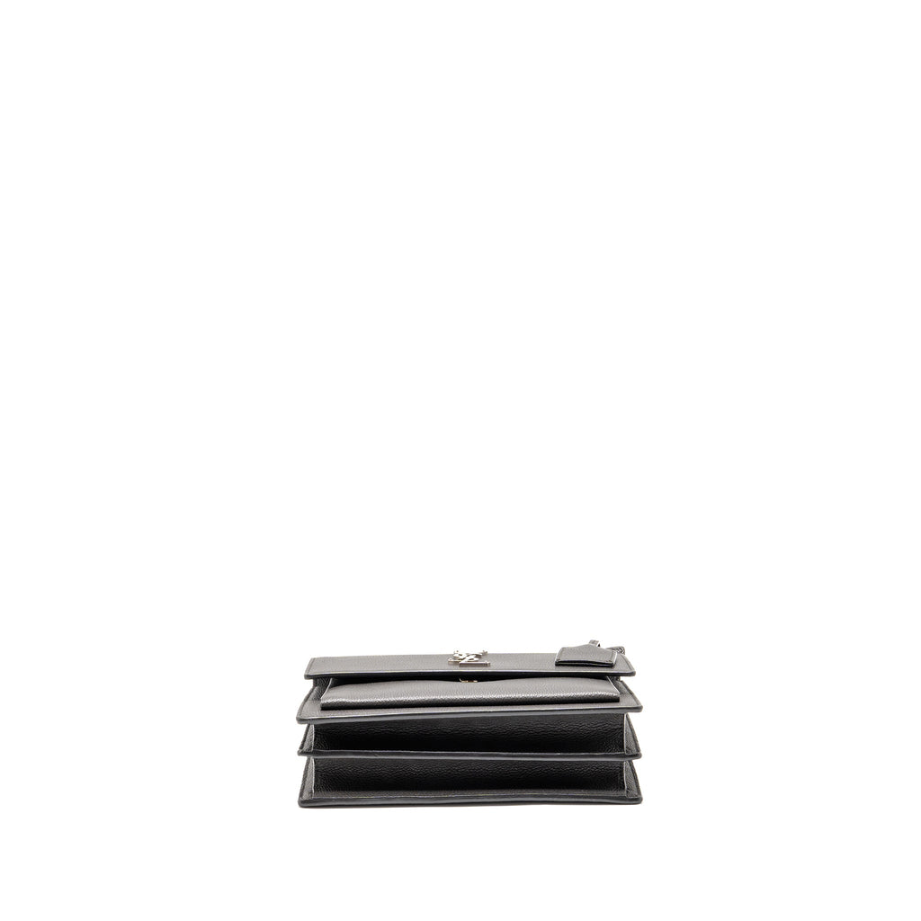 SAINT LAURENT/YSL MEDIUM SUNSET BAG CALFSKIN GREY SHW