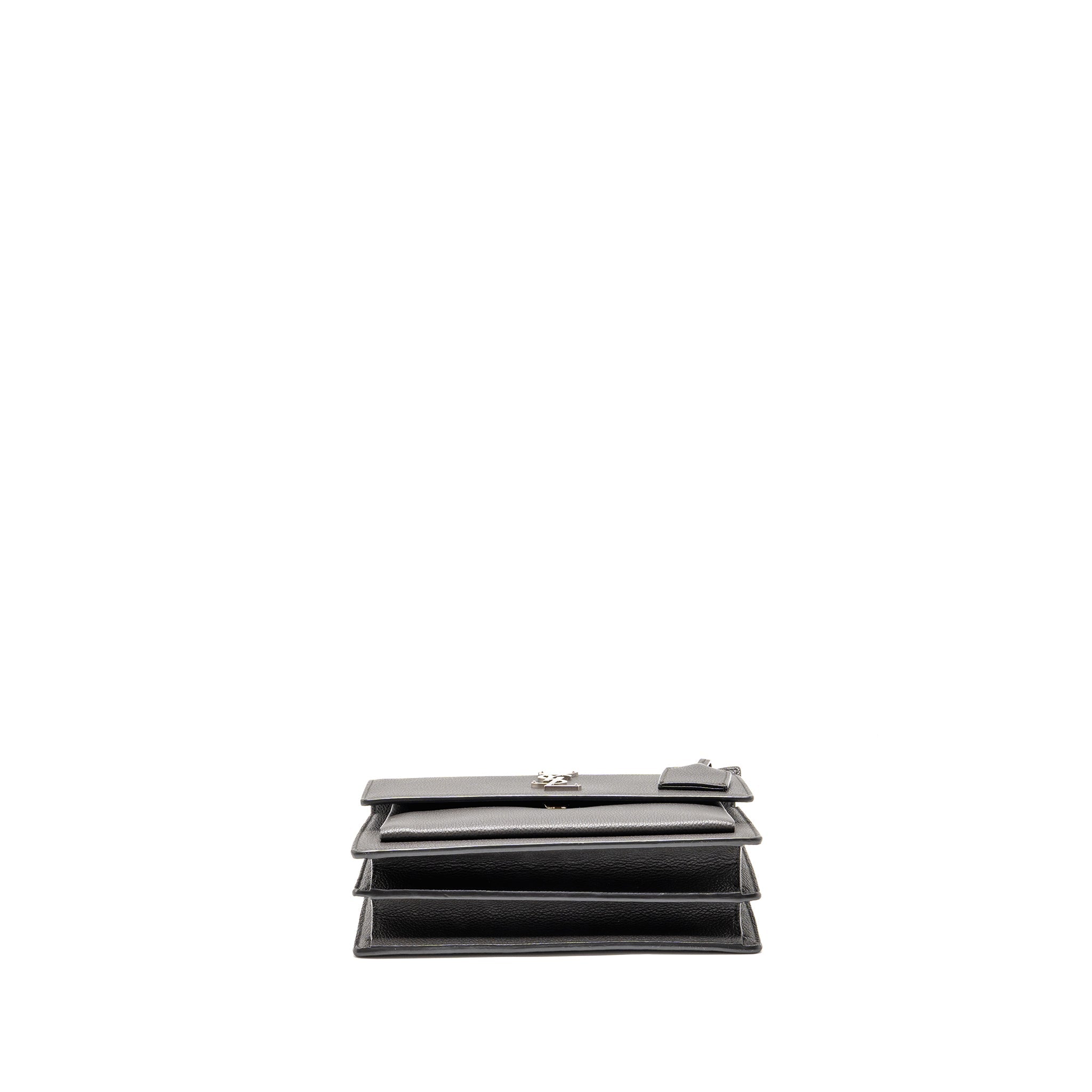 SAINT LAURENT/YSL MEDIUM SUNSET BAG CALFSKIN GREY SHW