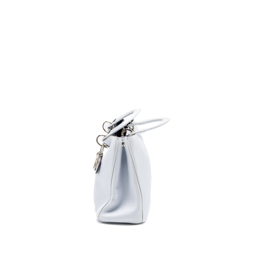 DIOR DIORISSIMO TOTE BAG GRAINED CALFSKIN LIGHT GREY SHW