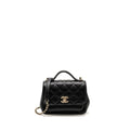 CHANEL SMALL BUSINESS AFFINITY CAVIAR BLACK LGHW (MICROCHIP)
