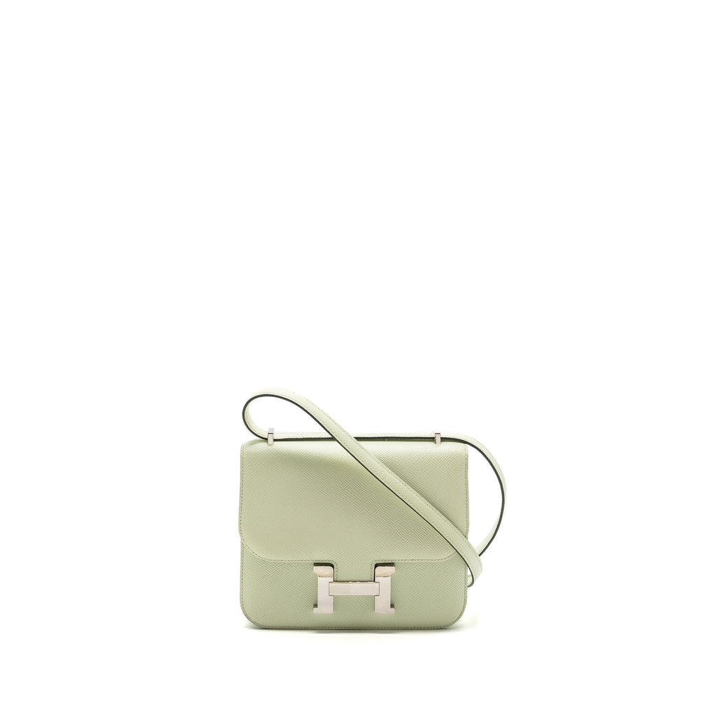 HERMES MINI CONSTANCE EPSOM VERT FIZZ SHW