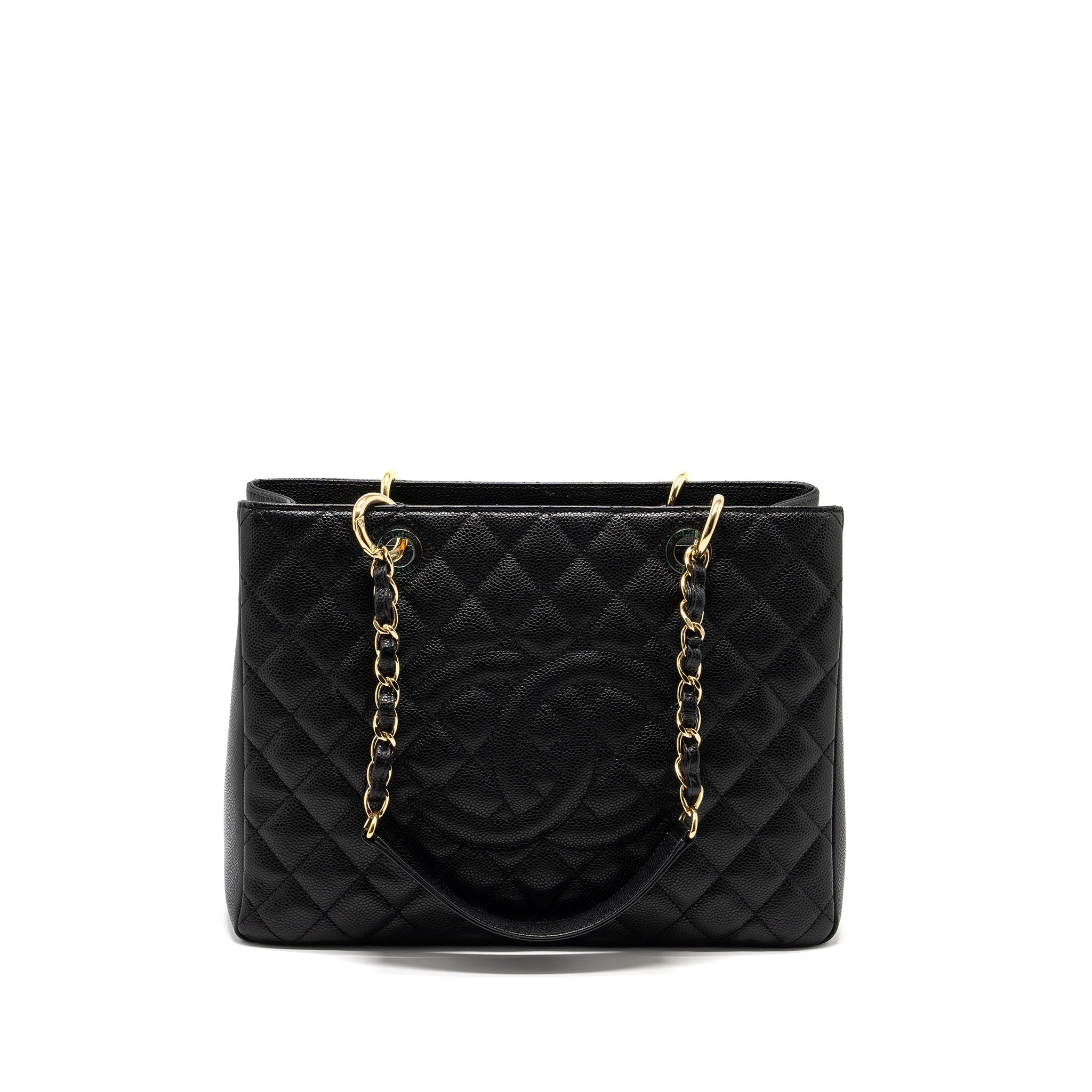 CHANEL GRAND SHOPPING TOTE BAG CAVIAR BLACK GHW