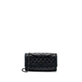 CHANEL QUILTED FLAP BAG LAMBSKIN/FABRIC SO BLACK
