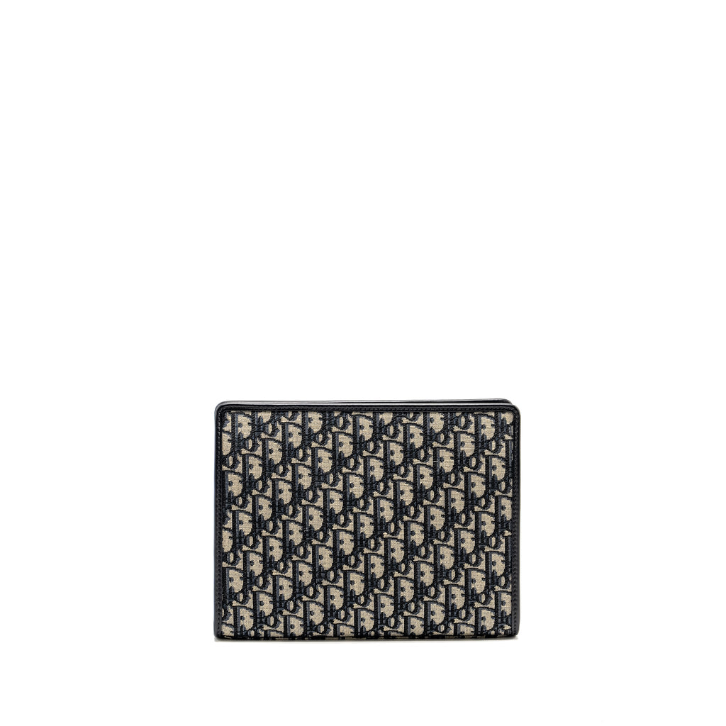 DIOR 30 MONTAIGNE DEA POUCH BLUE OBLIQUE JACQUARD GHW
