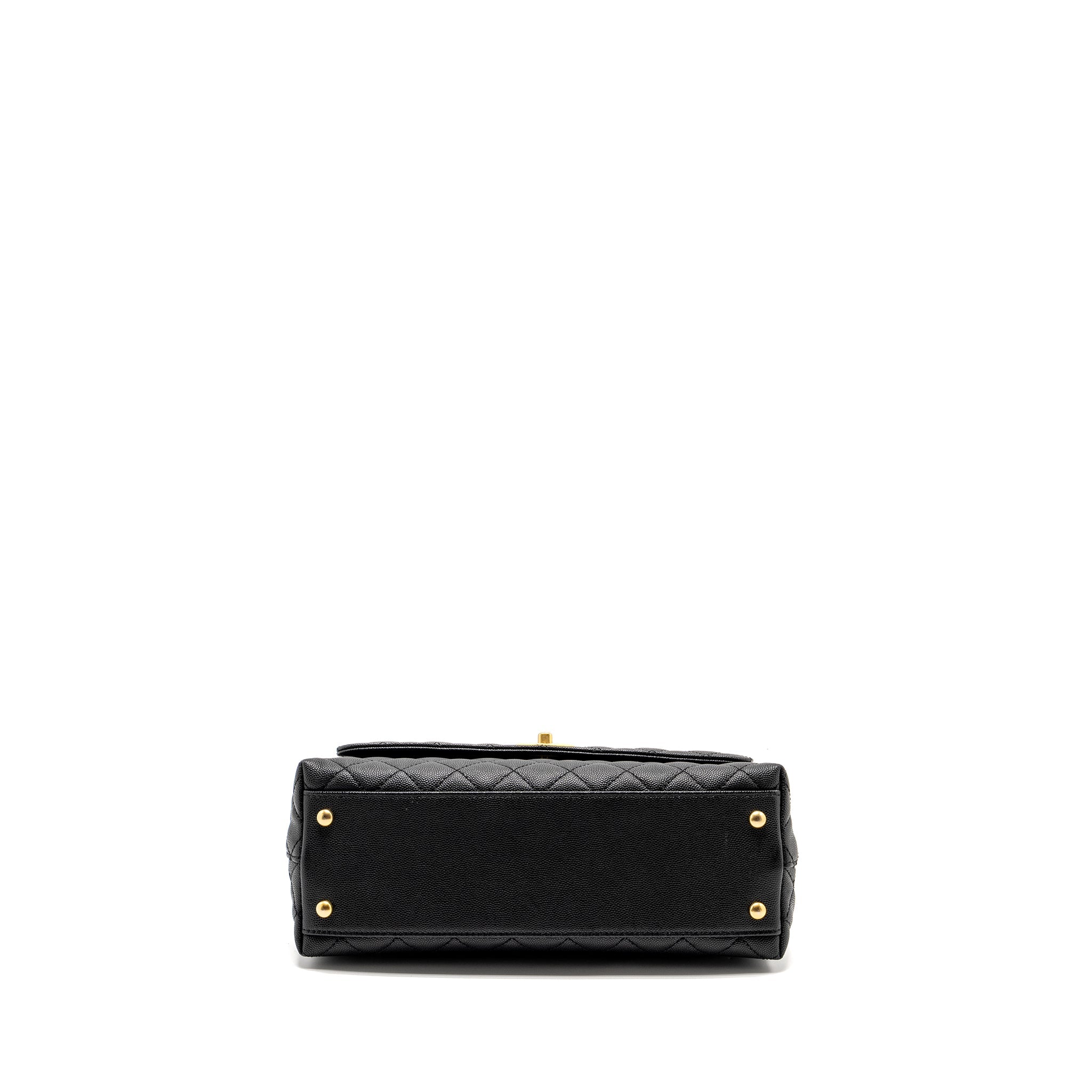 CHANEL MEDIUM COCO HANDLE LIMITED EDITION CAVIAR BLACK GHW (MICROCHIP)