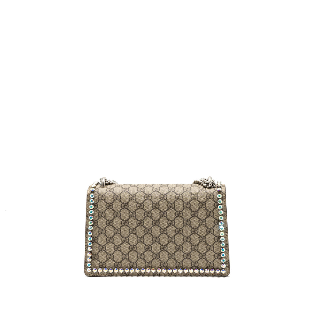 GUCCI DIONYSUS SHOULDER BAG GG SUPREME CANVAS/SUEDE PINK/BROWN LIMITED EDITION SHW