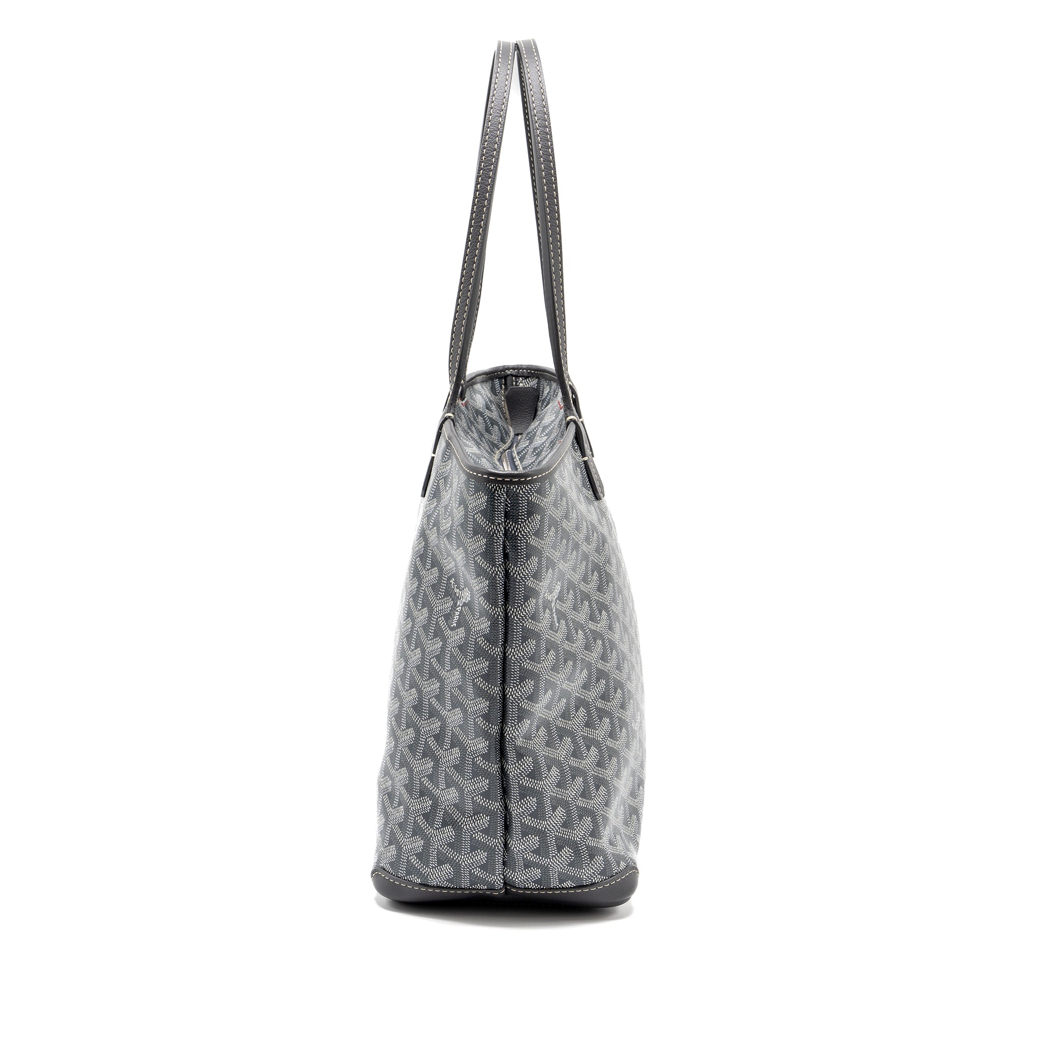 GOYARD ARTOIS TOTE BAG GOYARDLINE CANVAS / CALFSKIN GREY SHW