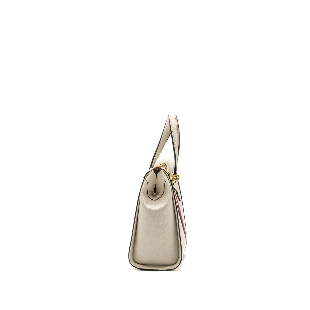 GUCCI OPHIDIA SMALL TOTE BAG CALFSKIN WHITE/ MULTICOLOUR GHW