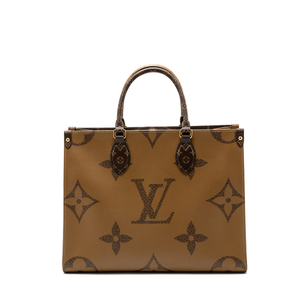 LOUIS VUITTON ONTHEGO MM MONOGRAM REVERSE CANVAS GHW